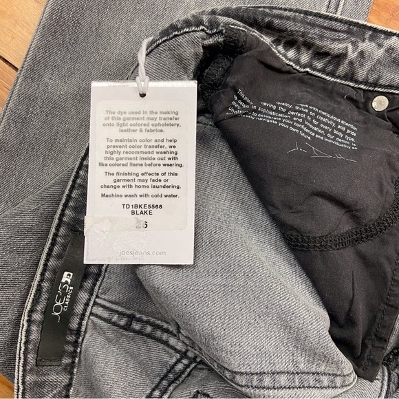 NWT Joe’s The Smith high risestraight ankle jeans grey faded black button fly 26 - Picture 9 of 16
